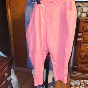 Pink Casual Pants Coral